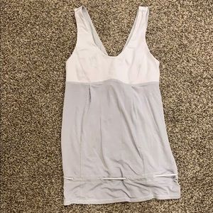White/grey lulu tank